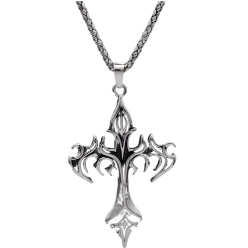 Flame Cross Necklace